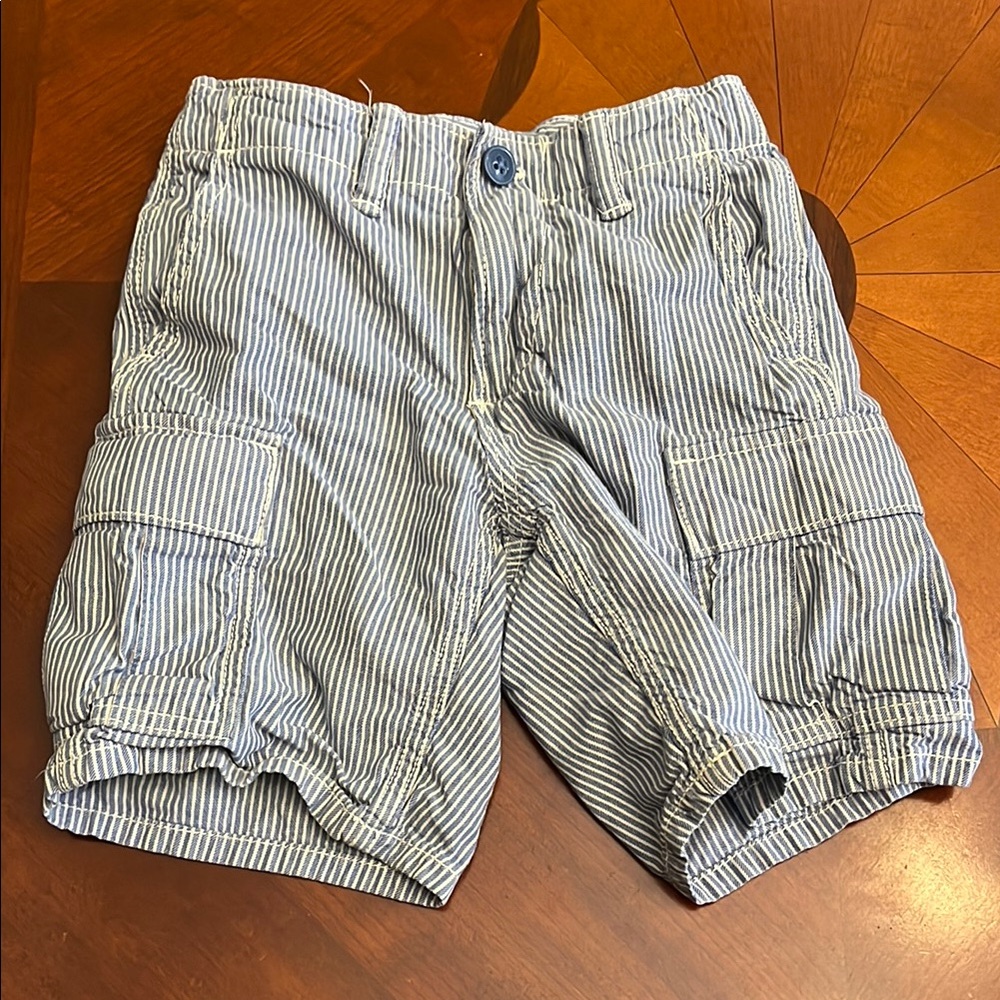 Gap Striped Blue and White Cargo Shorts